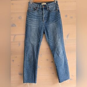 EUC Madewell Cropped Raw Hem The Perfect Vintage Denim Jean Size 26